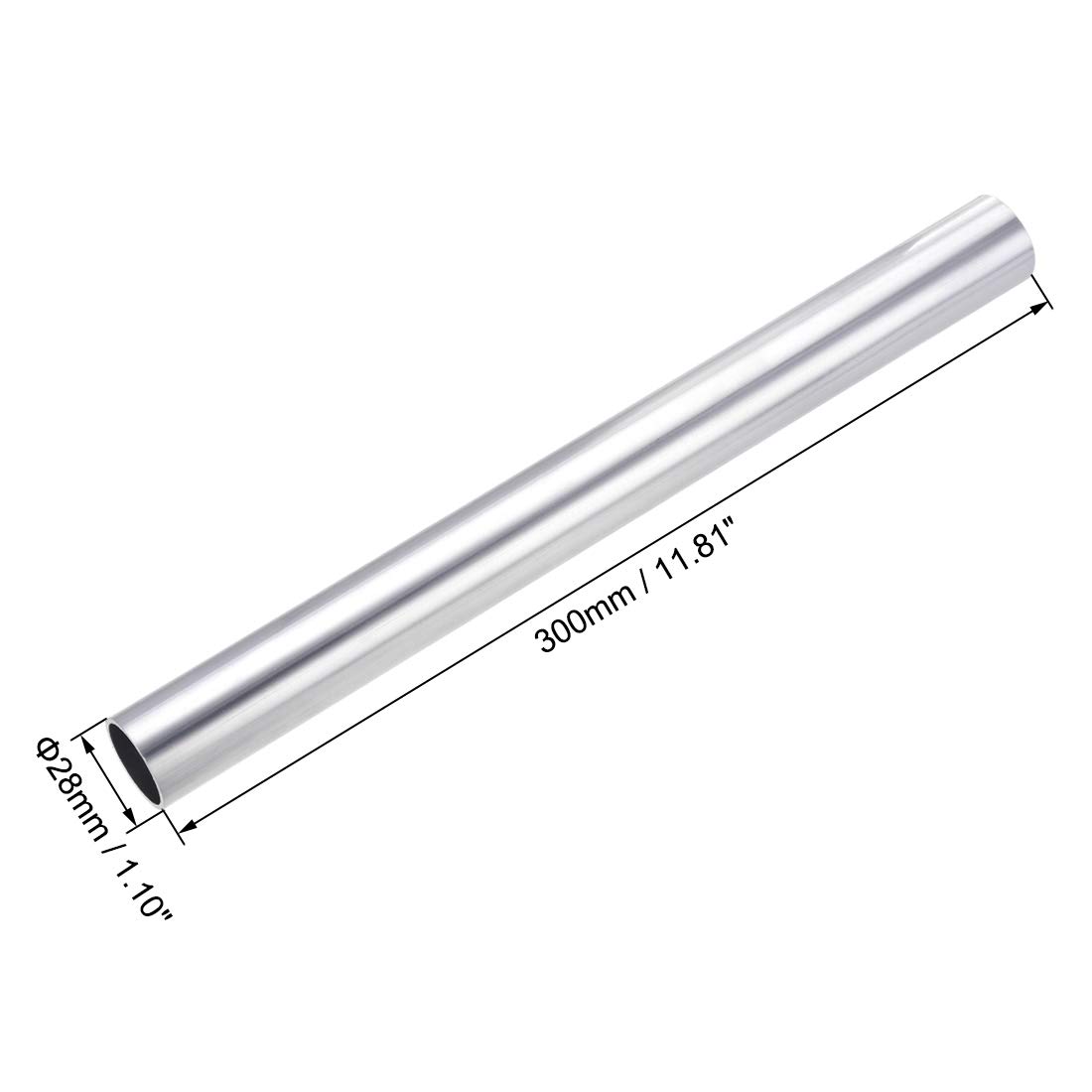 Amazon.co.jp: uxcell 6063アルミニウム 丸管 28mm外径 25mm内径 300mm